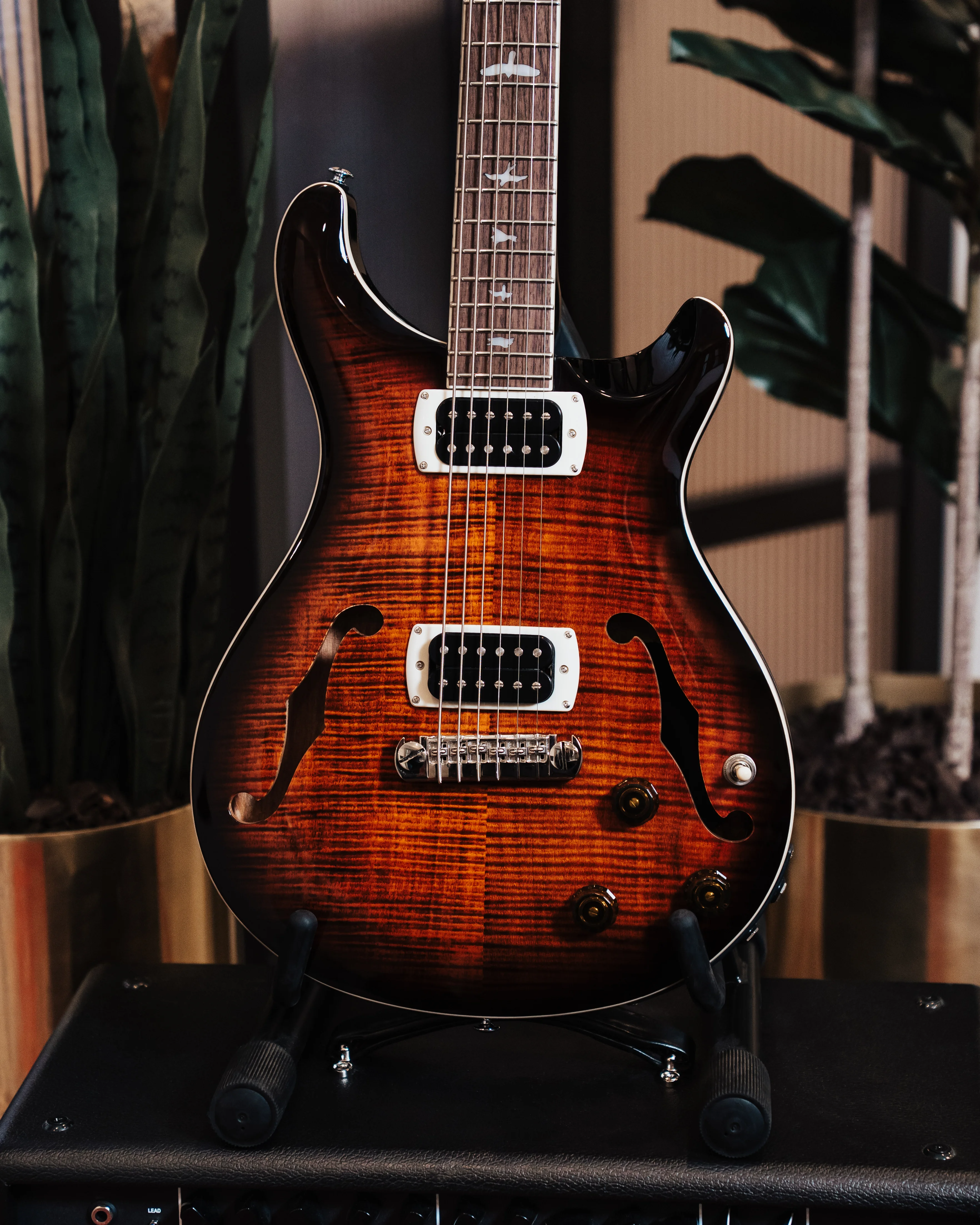 SE Ed Sheeran Baritone Piezo Orange Tiger Smokeburst
